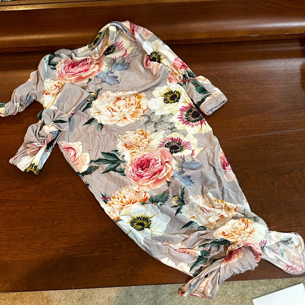 Posh Peanut Infant Gown w/ Bow
